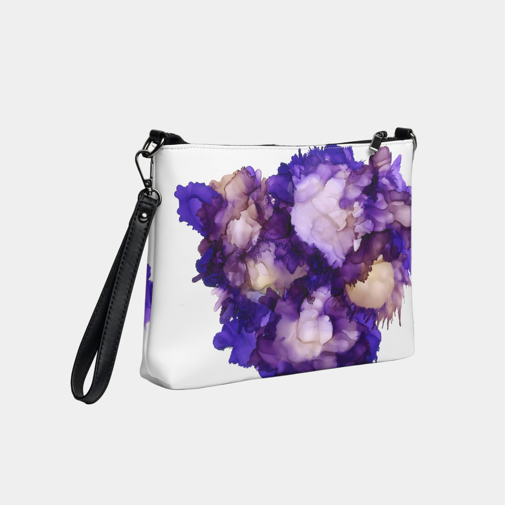 Night Petal Crossbody Vegan Leather bag