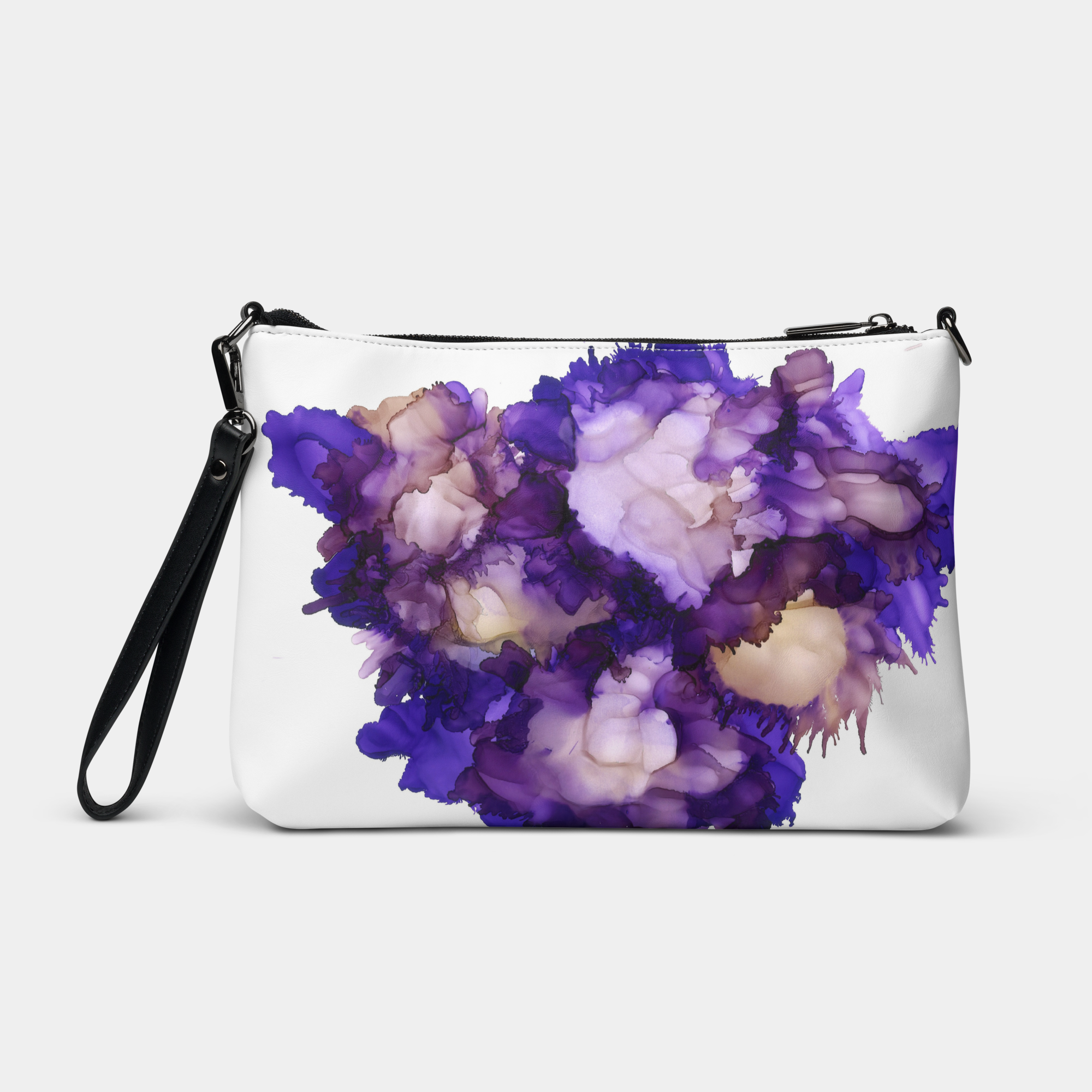 Night Petal Crossbody Vegan Leather bag